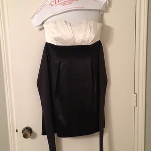 Teeze Me Strapless Cocktail Dress Black/Cream